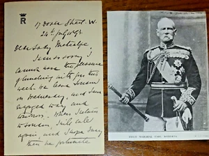 Field Marshal Lord Frederick Sleigh Roberts (1832-1914) Signed Letter - Picture 1 of 4