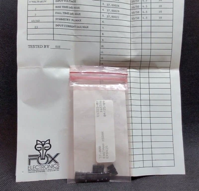 Quantity 5 - Fox Electronics FSO-H 37.000MHz Crystal Oscillators w/ Lab Test - Image 1 of 3