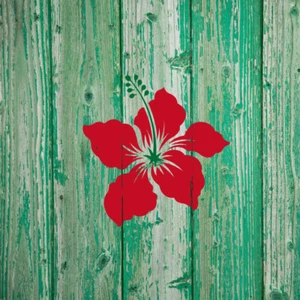 Small Hibiscus Wall Art Stencil for DIY Wall Art Easier and Quicker than Decals - Bild 1 von 4