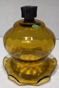 HOMCO geriffelt gekräuselt BERNSTEIN Glas PEG Votivbecher Kerzenhalter mit TÜLLE - Bild 1 von 9
