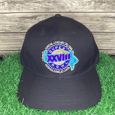 Vintage Super Bowl XXVIII Snapback Hat Cap Black NFL Football Drew Pearson 90s — 第 1/4 张图片