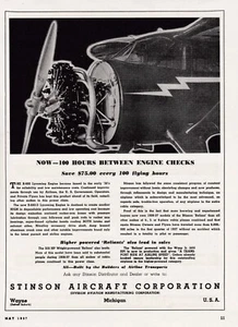 1937 Stinson Reliant Aircraft Ad 11/25/2024i - Picture 1 of 1