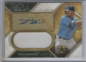 2017 Topps Triple Threads Unity Jumbo Relics 30/99 Kevin Kiermaier #UAJR-KI automático - Imagen 1 de 2