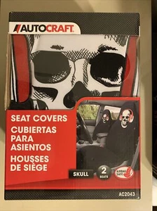Par de fundas de asiento de calavera Autocraft nuevas en caja AC2043 - Imagen 1 de 4