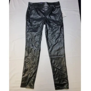 Gloria Vanderbilt Avery Womens Faux Leather Slim Skinny Pants Black Size 8 NWT - Picture 1 of 12
