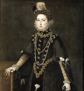 Oil painting Alonso Sanchez Coello Catalina Micaela de Austria Duchess of Savoy - Picture 1 of 1