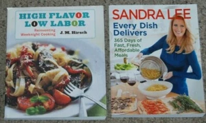 Lot 2 Sandra Lee 365 Fast Recipes & High Flavor Low Labor JM Hirsch Cookbooks - Picture 1 of 6