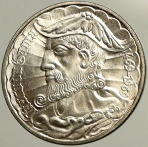 1969 PORTUGAL w VASCO DA GAMA Explorer VINTAGE Silver 50 Escudos Coin i102474 - Picture 1 of 3