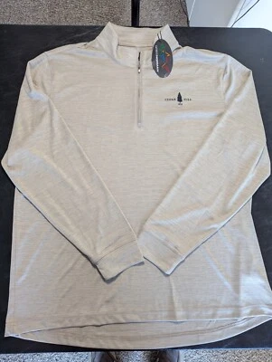 НОВЫЙ С ЯРЛЫКАМИ МУЖСКИЕ GREG NORMAN 1/4 МОЛНИИ ПУЛОВЕР, РАЗМЕР: XL, ЦВЕТ: БЕЖЕВЫЙ ВЕРЕСКОВЫЙ (M22) - Изображение 1 из 2