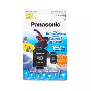 Tarjeta de memoria Panasonic microSDHC 16 GB 45 MB/s Class10 UHS-1 U1 tarjeta micro SD - Imagen 1 de 3
