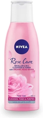 NIVEA Micellair 2 in 1 Rose Water Cleanser & Toner (200Ml) Micellar Cleansing