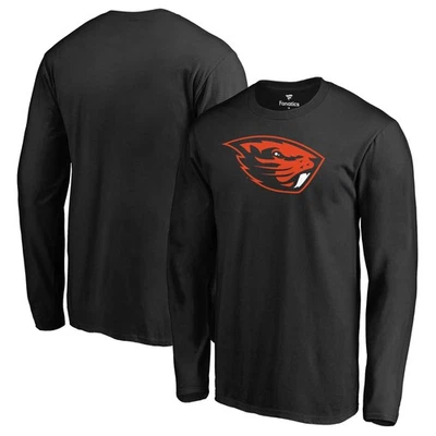 Men's Black Oregon State Beavers Primary Team Logo Long Sleeve T-Shirt - Image 1 of 3