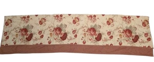 Waverly Garden Room Norfolk Rose Gingham Floral Red Curtain Valance 68 x 18" - Picture 1 of 14