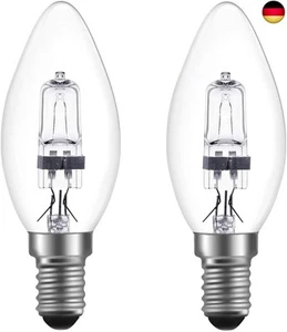 ShuoHui E14 28W Halogen Kerzenbirnen, Warmweiß 2700K Dimmbar, C35 Edison - Bild 1 von 6