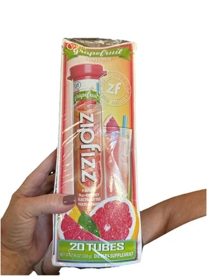 Bebida energética diaria en polvo Zipfizz, pomelo rosa, paquete de 20 | E sostenida 3 en 1 Foto 1 de 2
