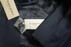 Burberry London dunkelblau S120s Wolle 2-teilig Anzug Sakko Hose Gr. 44R BRANDNEU - Bild 1 von 12