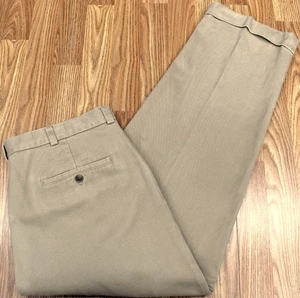 PANTALONES BROOKS BROTHERS PLISADOS Y CON PUÑOS CORTE REGULAR 100% ALGODÓN CAQUI 38W x 30L - Imagen 1 de 5