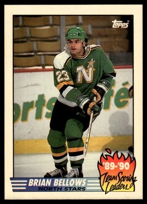 1990-91 Topps Team Scoring Leaders Brian Bellows Minnesota North Stars #15 - Image 1 of 2