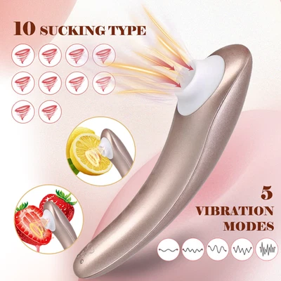 Vibrador de succión Consolador succionador de clítoris Estimulador de punto G Masajeador Juguetes sexuales para mujeres Foto 1 de 4