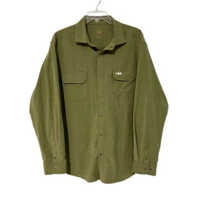 Two Dove Ultimate Outdoor Shirt Men Large Long Sleeve Green Hiking Vented - Picture 1 of 14