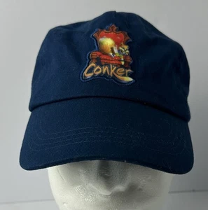 CONKER LOOT GAMING CRATE BASEBALL CAP HAT CONKERS BAD FUR DAY BLUE ADJUSTABLE - Picture 1 of 7