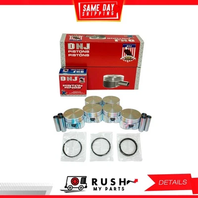 91-02 Piston and Ring Kit For Ford Mazda Aerostar 3.0L V6 OHV 12v DNJ PRK4137 - Image 1 of 4