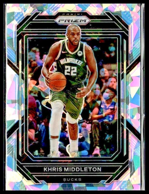2022-23 Panini Prizm 112 Khris Middleton Milwaukee Bucks gelo rachado - Imagem 1 de 2