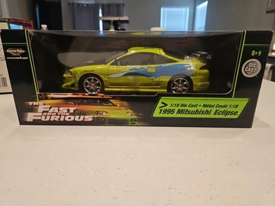 Racing Champions 1995 Mitsubishi Eclipse Fast and Furious 1:18 Diecast - Image 1 of 4