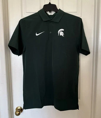 Polo Nike Dri-FIT Masculino Médio Michigan State Spartans PE Manga Curta Tecido NOVO - Imagem 1 de 4