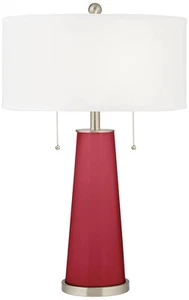 Color Plus Peggy 29 3/4" Samba Red Glass Table Lamp - Picture 1 of 4