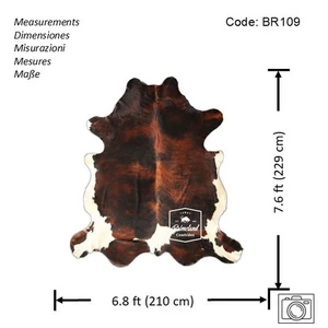 Cowhide Rug Dark Brindle High Quality Hair on Hide Size: Jumbo(XL)BR109 - Picture 1 of 14
