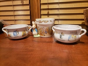 VTG Teleflora Beatrix Potter Peter Rabbit Planter Flower Pot Ceramic Easter 1997 - Picture 1 of 7