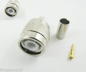 1 pieza de engarce recto enchufe macho TNC para conector RG58 RG142 RG400 RG223 LMR195 RF - Imagen 1 de 6