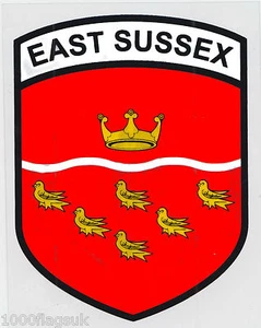 East Sussex County Flagge Vinyl Auto Fenster Aufkleber - für Innenseite des Fensters - Bild 1 von 2