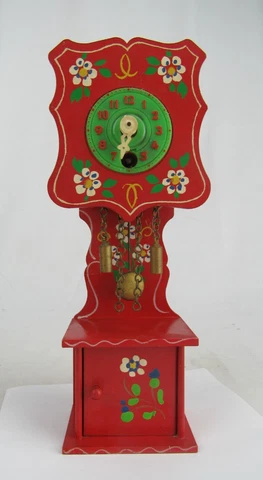 Cuckoo Clocks Miniature Mini Black Forest Germany Wind Grandfather red Cover