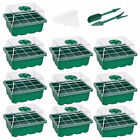 10pcs 12 Holes Planting Seed Starter Tray Kit Plant Germination Box with Dome