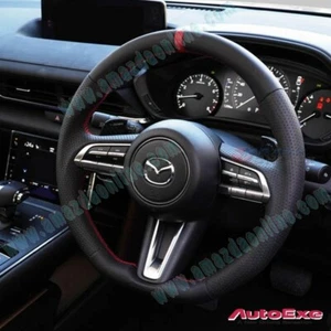 AutoExe NAPPA Leather Flat Bottom Steering Wheel fits 2020-2025 Mazda CX-30 - Picture 1 of 7