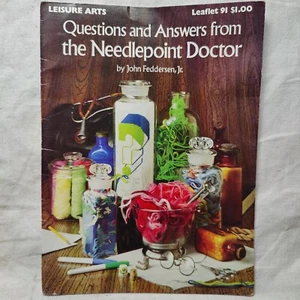 1977 NEEDLEPOINT DOCTOR TIPS & TRICKS Leisure Arts Leaflet 91 KNITTING & CROCHET - Picture 1 of 24