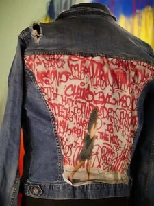 Street Art Graffiti Custom Jean Jacket - Picture 1 of 4