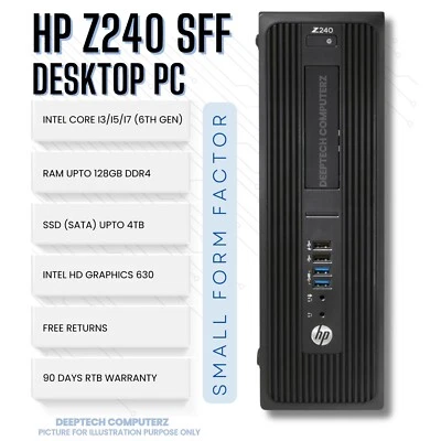 HP Z240 SFF Intel Core i7-6700 32GB RAM 2TB SSD Wi-Fi Windows 11 Tested Desktop - Image 1 of 4