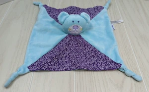 Babies Toys R Us Teddy Bear Blue Purple Baby Security Blanket Lovey Knotted - Picture 1 of 10