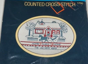 NIP, 1984, Sunset, "Home Sweet Home", Counted Cross Stitch Kit #1700 - Picture 1 of 3
