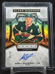 2024-25 UD Black Diamond Autograph Kirill Kaprizov #05/10 No. BDB-KK - MINNESOTA - Picture 1 of 2