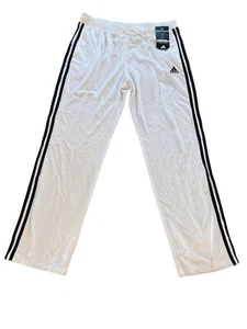 Vintage Adidas Womens White Training Pants With Black Stripes Size L - Picture 1 of 6
