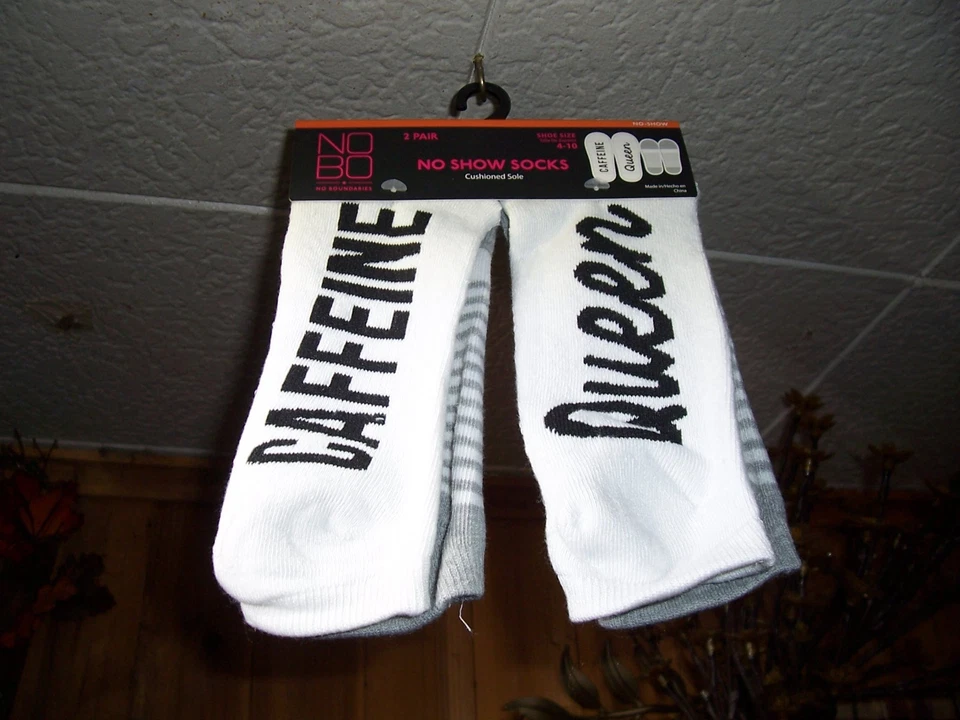 SEM LIMITES MEIAS FEMININAS NOVIDADE CAFEÍNA RAINHA 1 PAR 1 PAR LISTRAS CINZA NOVO - Imagem 1 de 1