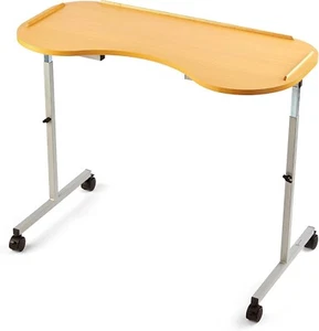 Open Box - Breeze verstellbarer gebogener Bettstuhl Tisch mit abschließbaren Rollen - Bild 1 von 4