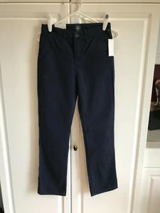 New Boys Gap Kids Pants Size 14 Regular Slim Straight Fit Blue Adjustable Waist - Picture 1 of 8