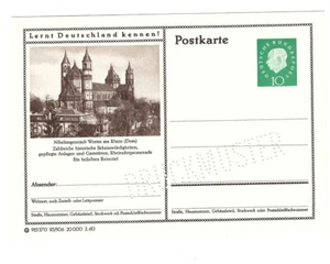 P 42 Picture Postcard Print Sample 10 Pfennig Heuss Worms Cathedral 83/506 ** - Picture 1 of 1