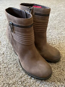 Womens Sam Edelman Ankle Boot Shoe Fowler Nubuck Leather Taupe US 7 M EU 37.5 - Picture 1 of 9