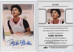 2021-22 Leaf Memories 1990 Base Auto Silver /10 Kobe Bufkin #BA-KB2 Auto